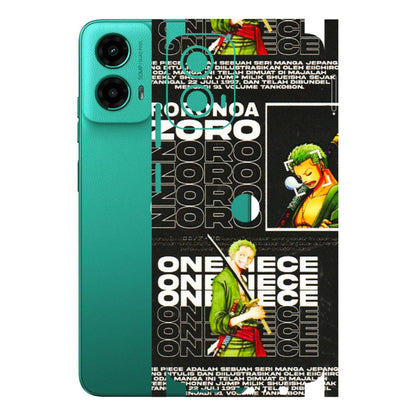 Motorola Phone Skins (All Models) - One Piece Zoro - 3D Embossed Finish (L-250) Motorola Moto G45 (5G)