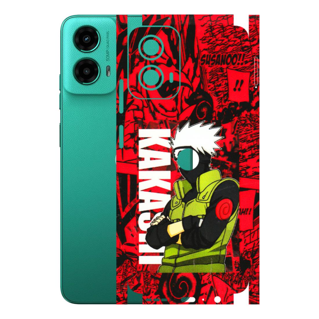 Motorola Phone Skins (All Models) - Kakashi Red Anime - 3D Embossed Finish (L-251) Motorola Moto G45 (5G)