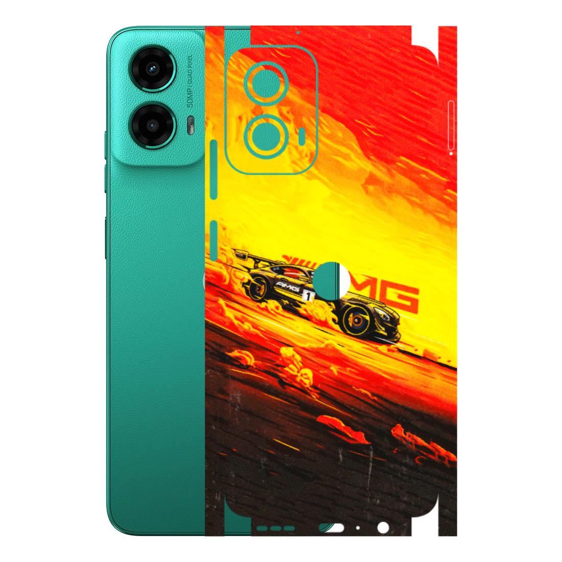 Motorola Phone Skins (All Models) - AMG Car Speed Cover - 3D Embossed Finish (L-256) Motorola Moto G45 (5G)