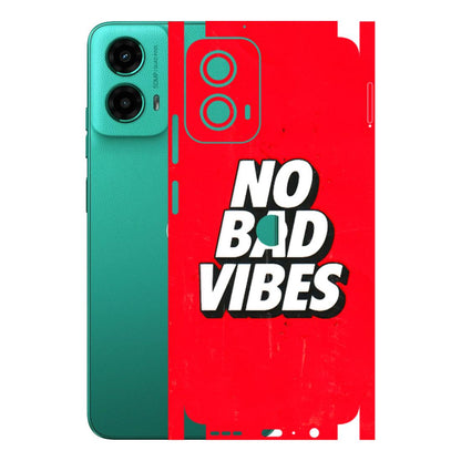 Motorola Phone Skins (All Models) - No Bad Vibes - 3D Embossed Finish (L-280) Motorola Moto G45 (5G)