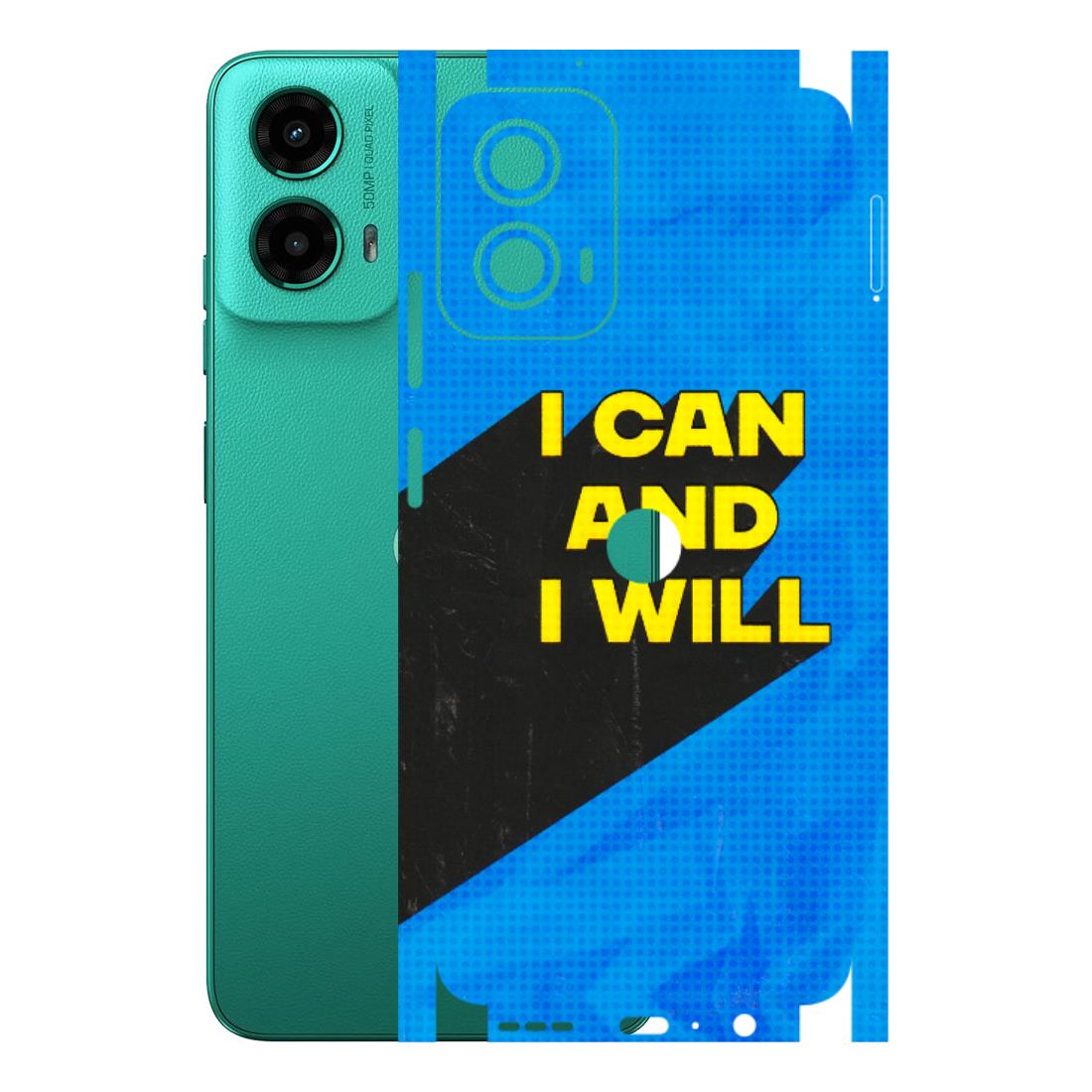 Motorola Phone Skins (All Models) - I Can And I Will - 3D Embossed Finish (L-281) Motorola Moto G45 (5G)