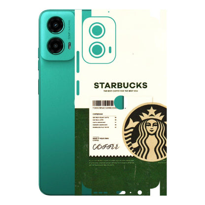 Motorola Phone Skins (All Models) - Starbucks Barcode - 3D Embossed Finish (L-308) Motorola Moto G45 (5G)