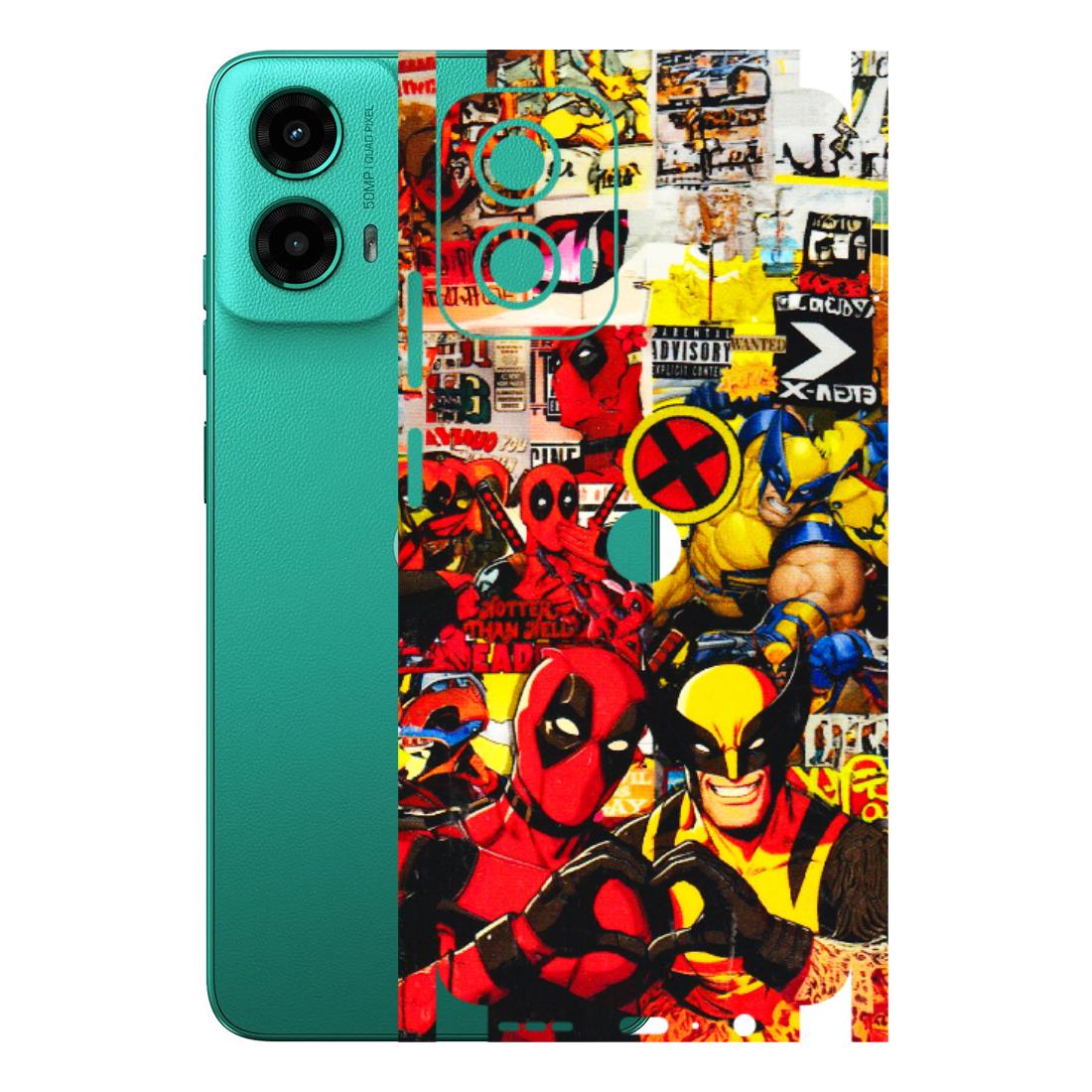 Motorola Phone Skins (All Models) - Spidy Wolverine - 3D Embossed Finish (L-310) Motorola Moto G45 (5G)