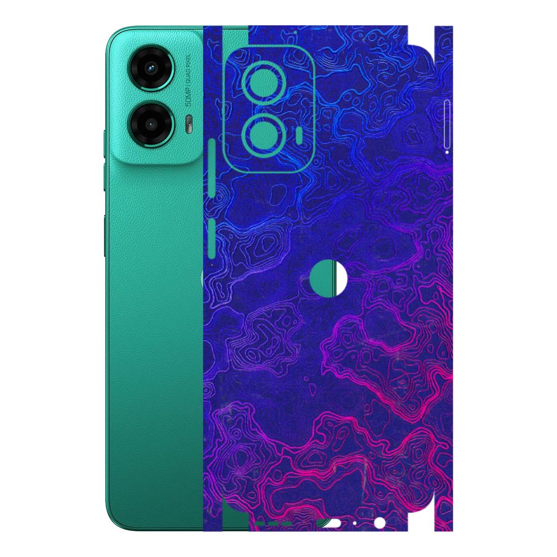 Motorola Phone Skins (All Models) - Purple Ripples Swirl - 3D Embossed Finish (L-314) Motorola Moto G45 (5G)