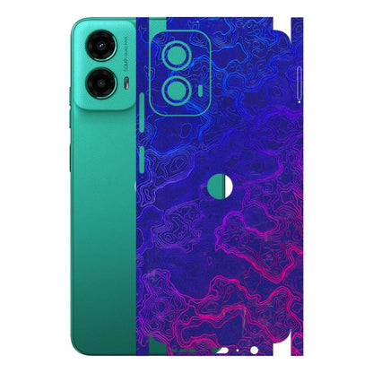 Motorola Phone Skins (All Models) - Purple Ripples Swirl - 3D Embossed Finish (L-314) Motorola Moto G45 (5G)