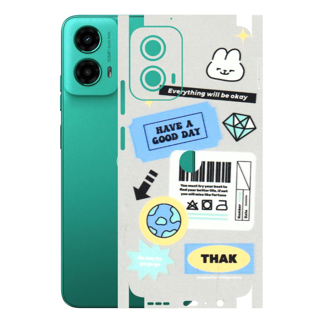 Motorola Phone Skins (All Models) - Will Be Okay Design - 3D Embossed Finish (L-316) Motorola Moto G45 (5G)