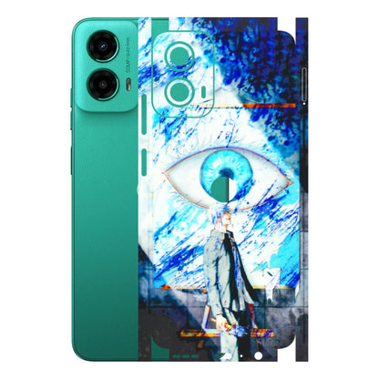 Motorola Phone Skins (All Models) - Anime Sea Blue Eye - 3D Embossed Finish (L-318) Motorola Moto G45 (5G)