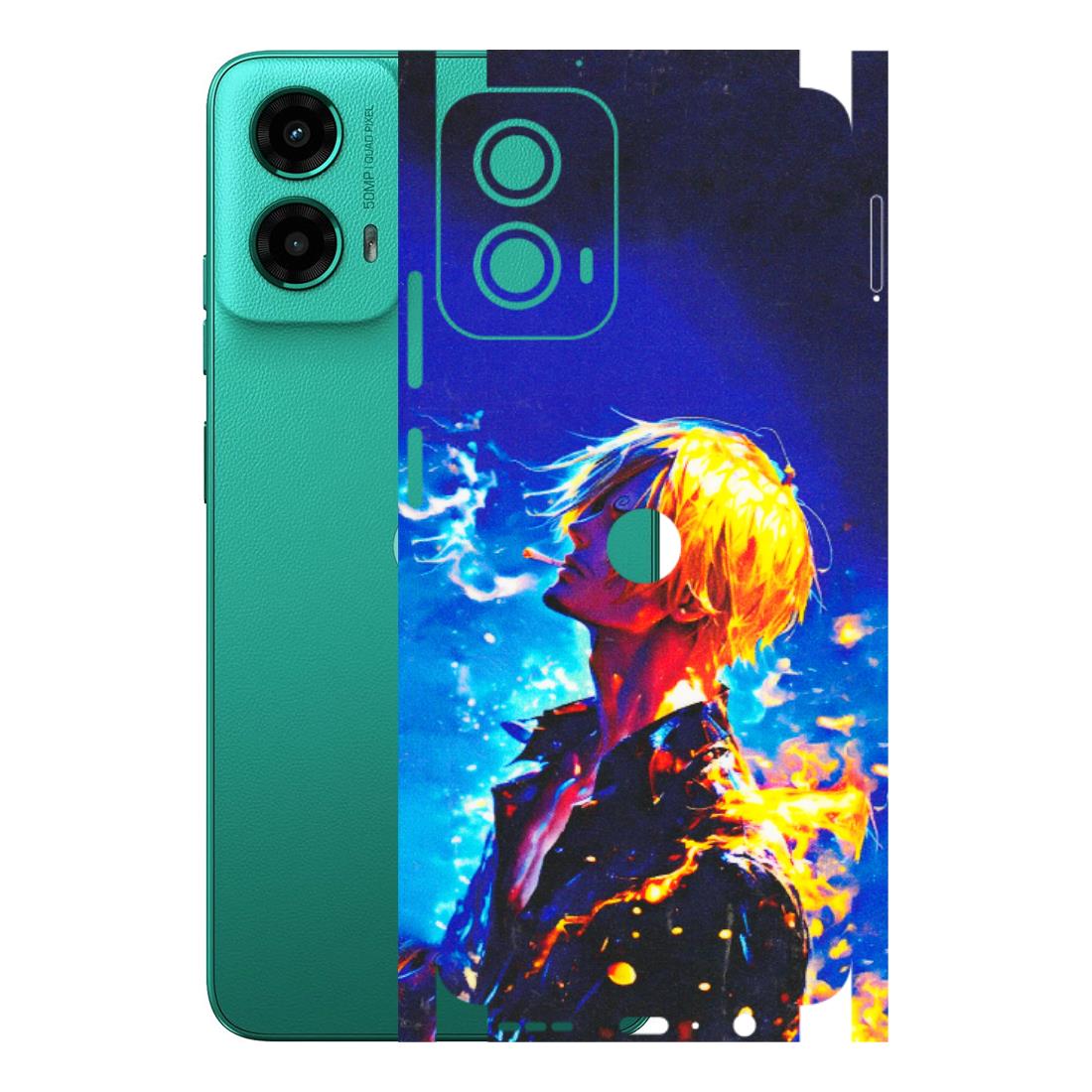 Motorola Phone Skins (All Models) - Sanji Vinsmoke One Piece - 3D Embossed Finish (L-319) Motorola Moto G45 (5G)