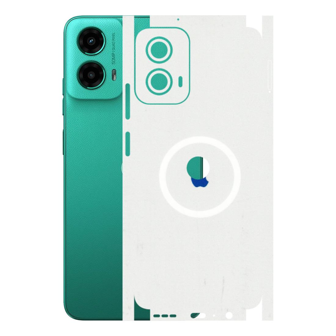 Motorola Phone Skins (All Models) - iPhone Magsafe Logo - 3D Embossed Finish (L-320) Motorola Moto G45 (5G)