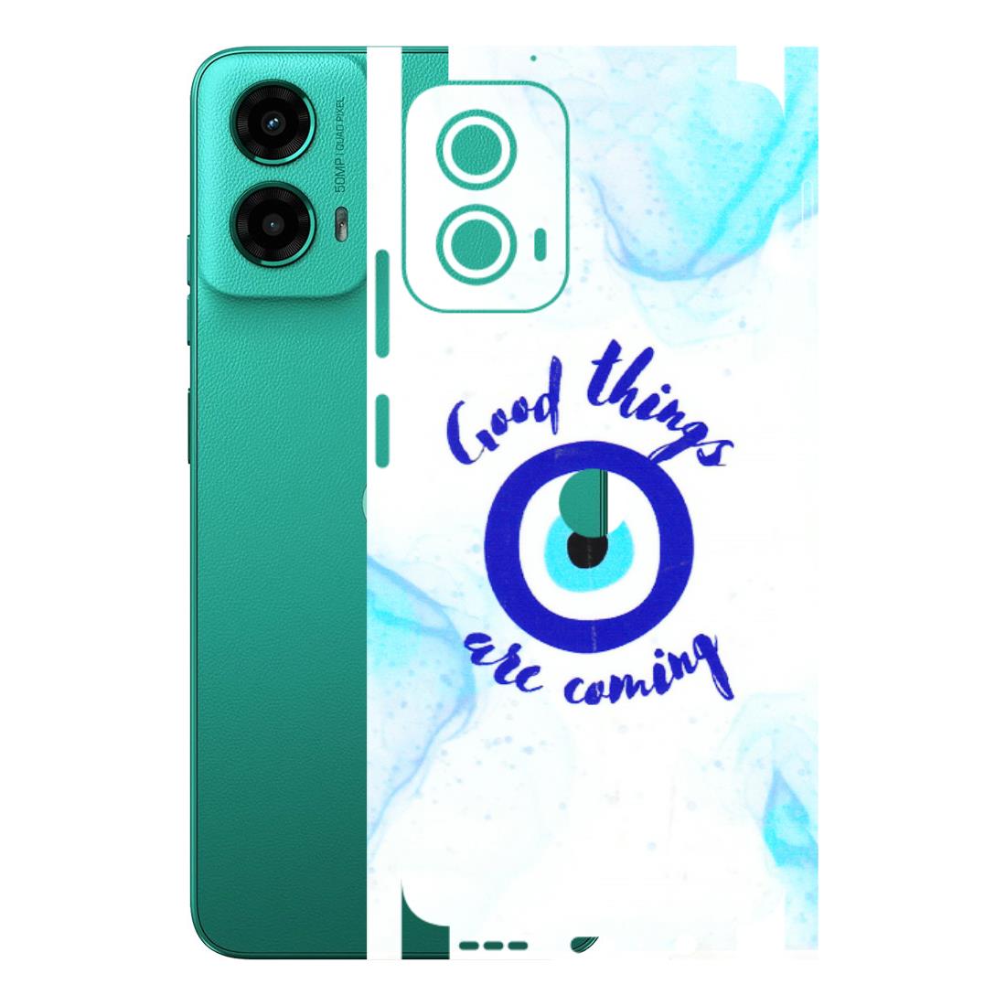 Motorola Phone Skins (All Models) - Evil Eye Good Things Are Coming - 3D Embossed Finish (L-322) Motorola Moto G45 (5G)