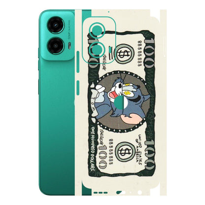 Motorola Phone Skins (All Models) - Tom Hundred Dollar - 3D Embossed Finish (L-324) Motorola Moto G45 (5G)