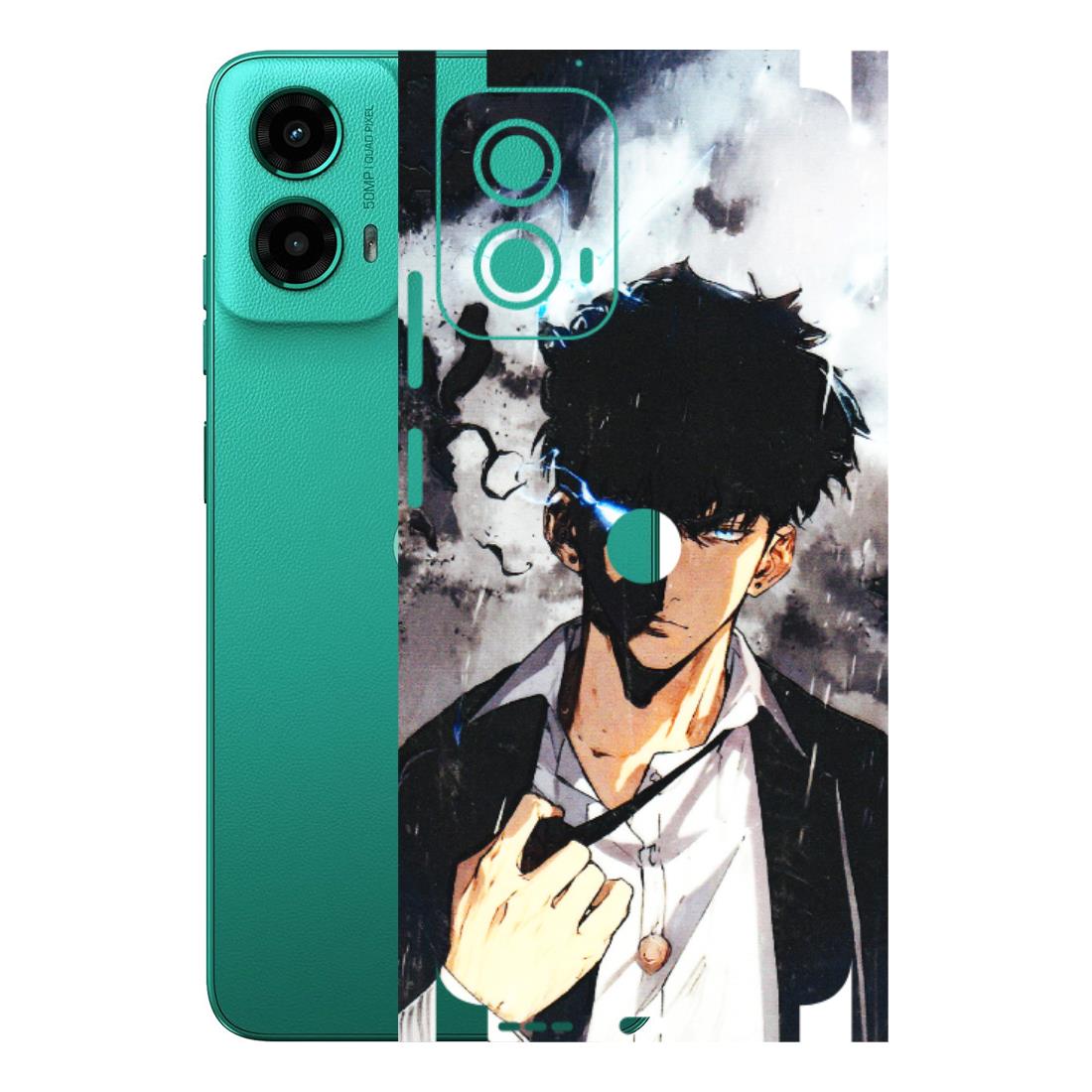 Motorola Phone Skins (All Models) - Sung Jinwoo Manhwa Anime - 3D Embossed Finish (L-328) Motorola Moto G45 (5G)