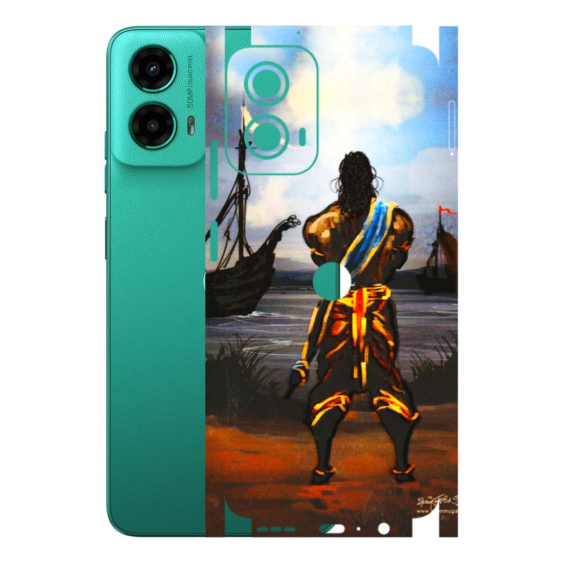 Motorola Phone Skins (All Models) - Heavenly God Figure - 3D Embossed Finish (L-34) Motorola Moto G45 (5G)