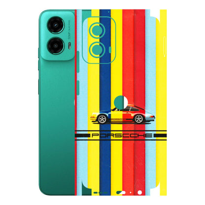 Motorola Phone Skins (All Models) - Multicolour Porche - 3D Embossed Finish (L-39) Motorola Moto G45 (5G)