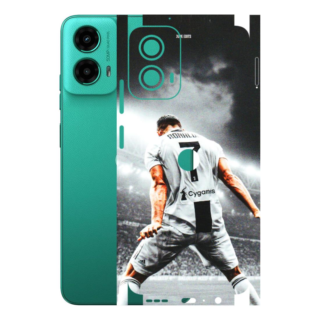Motorola Phone Skins (All Models) - Ronaldo CR7 Crazy - 3D Embossed Finish (L-44) Motorola Moto G45 (5G)