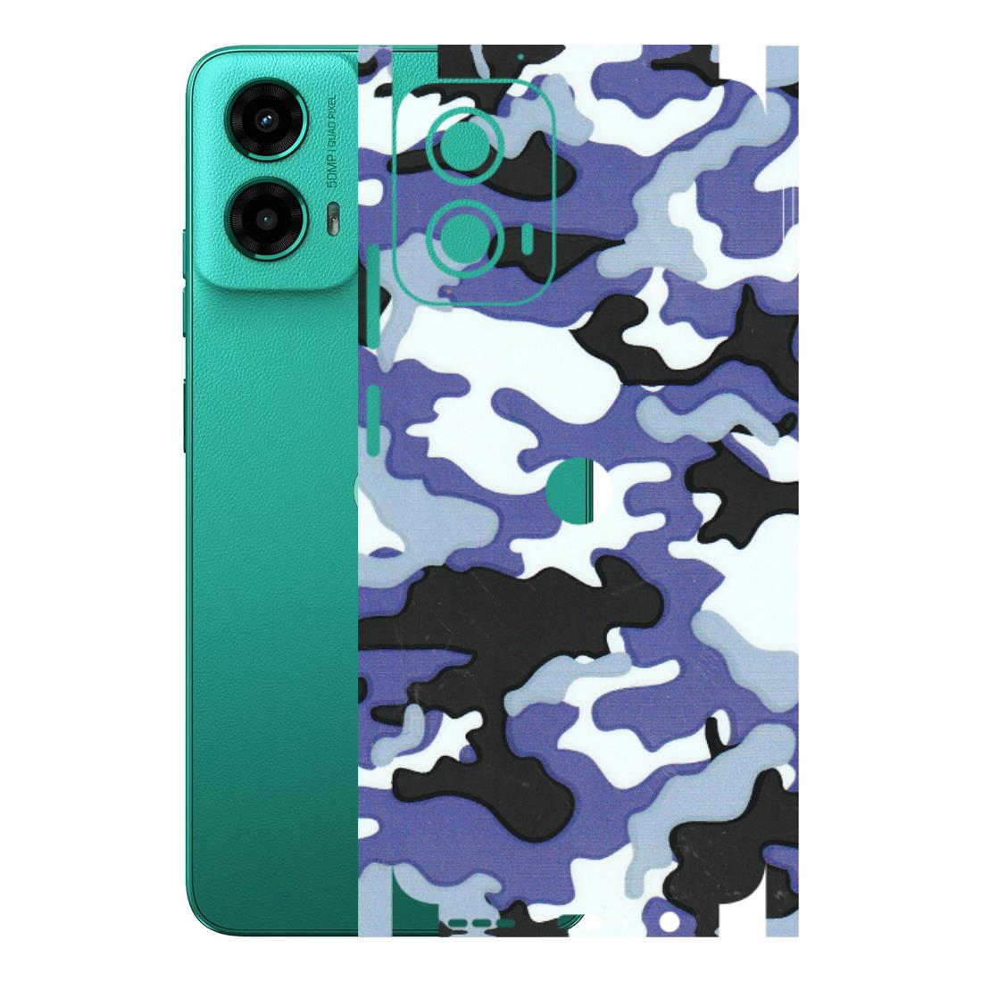 Motorola Phone Skins (All Models) - Powerfull Military Camoflauge - 3D Embossed Finish (L-49) Motorola Moto G45 (5G)