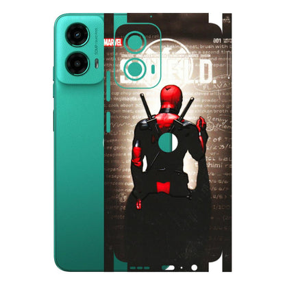 Motorola Phone Skins (All Models) - Deadpool - 3D Embossed Finish (L-56) Motorola Moto G45 (5G)