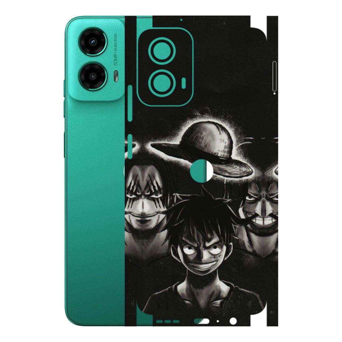 Motorola Phone Skins (All Models) - Black Luffy Hat - 3D Embossed Finish (L-57) Motorola Moto G45 (5G)