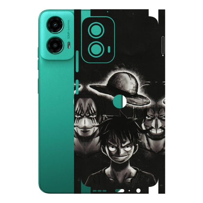 Motorola Phone Skins (All Models) - Black Luffy Hat - 3D Embossed Finish (L-57) Motorola Moto G45 (5G)