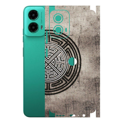 Motorola Phone Skins (All Models) - Mysterious Circular Design - 3D Embossed Finish (L-63) Motorola Moto G45 (5G)