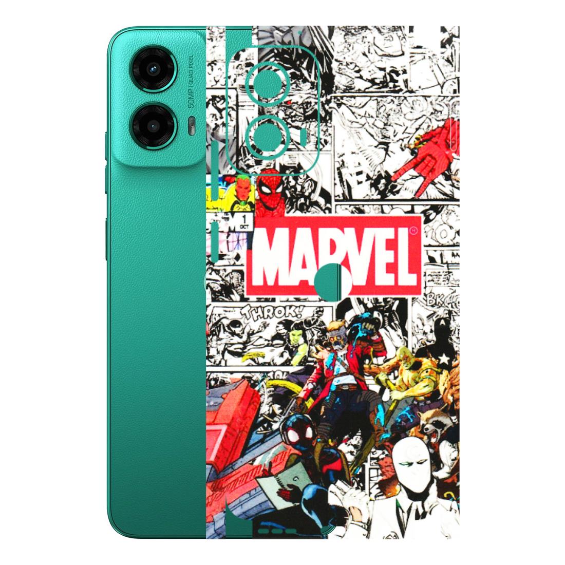 Motorola Phone Skins (All Models) - Marvel Colorful Comic - 3D Embossed Finish (L-64) Motorola Moto G45 (5G)