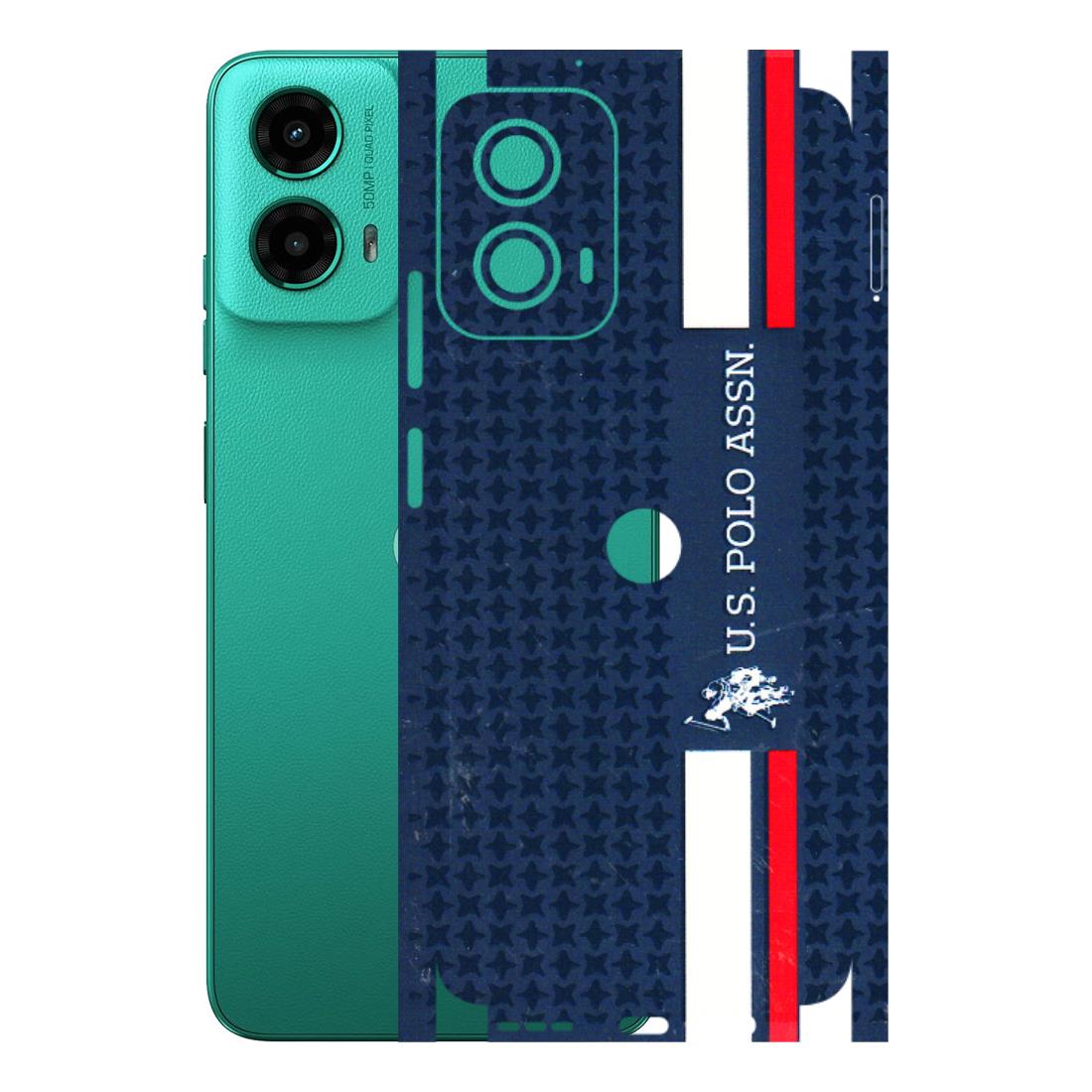 Motorola Phone Skins (All Models) - US POLO Designer Brand - 3D Embossed Finish (L-65) Motorola Moto G45 (5G)