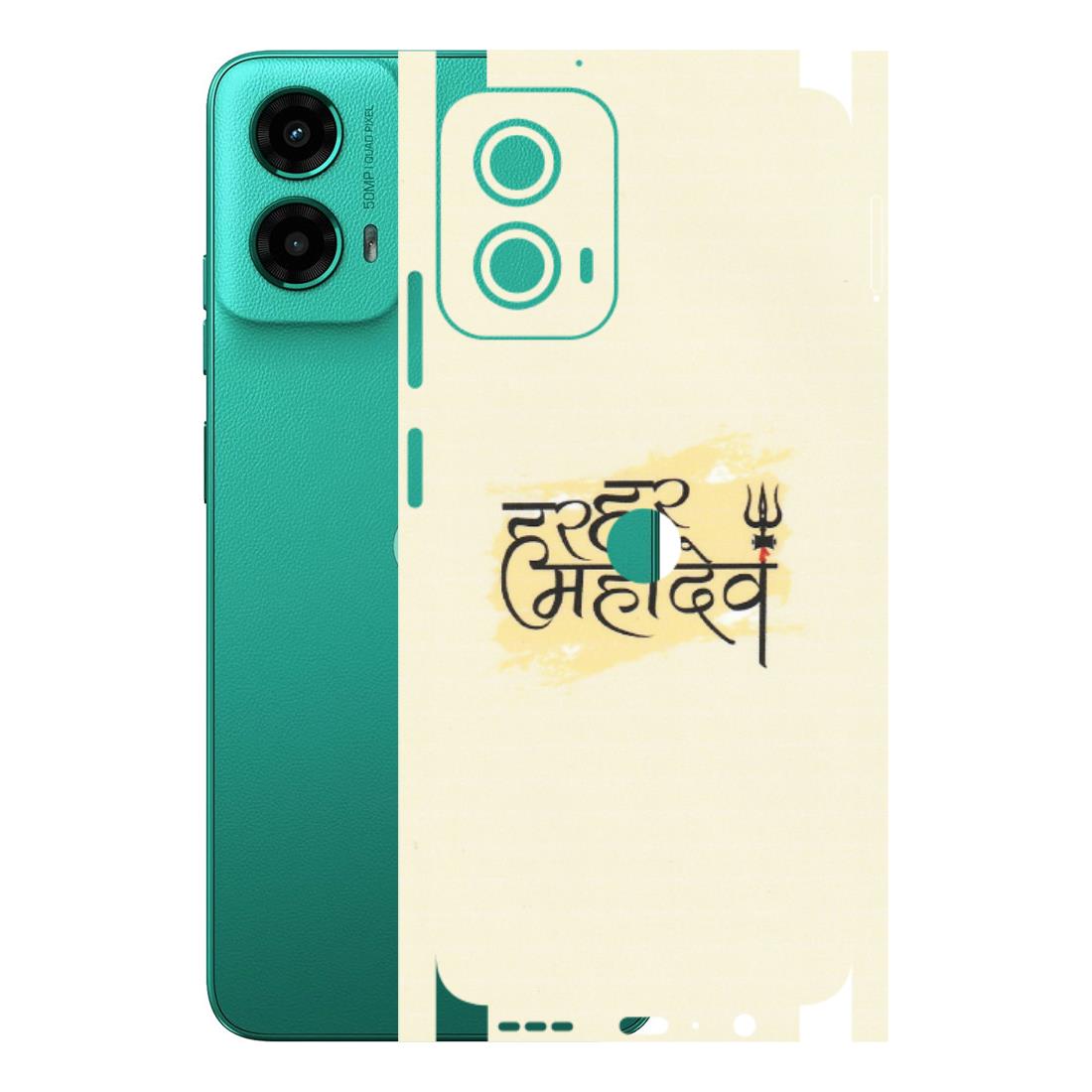 Motorola Phone Skins (All Models) - Har Har Mahadev - Matte Finish (M-10) Motorola Moto G45 (5G)