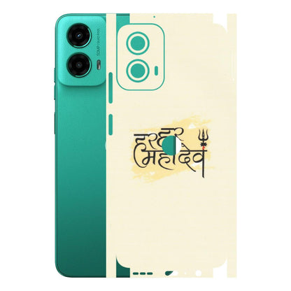 Motorola Phone Skins (All Models) - Har Har Mahadev - Matte Finish (M-10) Motorola Moto G45 (5G)