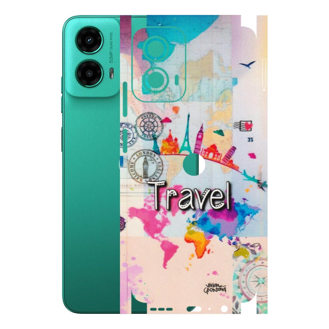 Motorola Phone Skins (All Models) - Travel The Wonders - Matte Finish (M-108) Motorola Moto G45 (5G)