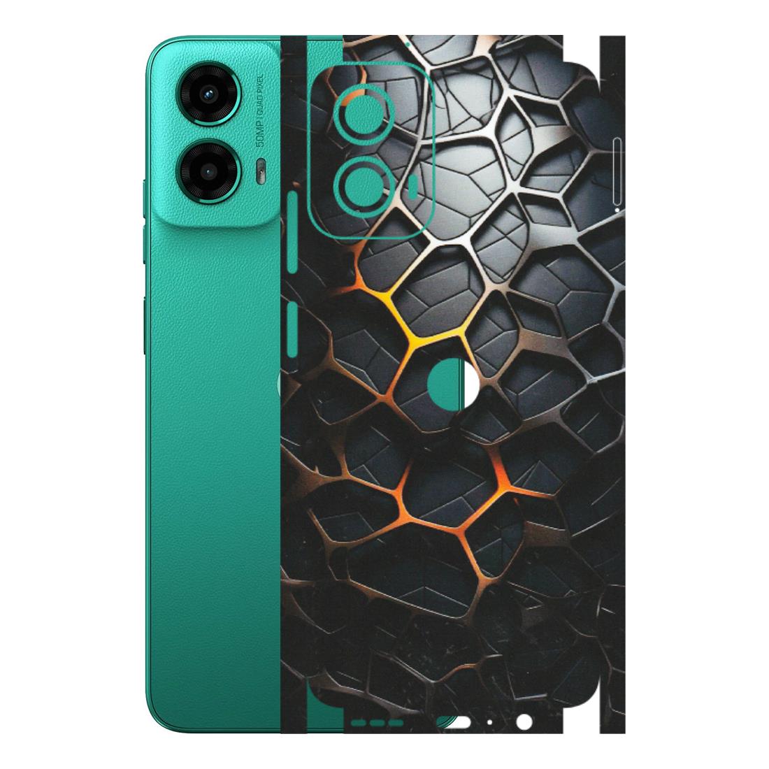 Motorola Phone Skins (All Models) - New Abstract Graphite Tiles - Matte Finish (M-130) Motorola Moto G45 (5G)