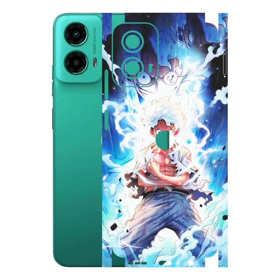 Motorola Phone Skins (All Models) - Blue Thunder Luffy Anime - Matte Finish (M-132) Motorola Moto G45 (5G)