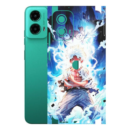 Motorola Phone Skins (All Models) - Blue Thunder Luffy Anime - Matte Finish (M-132) Motorola Moto G45 (5G)