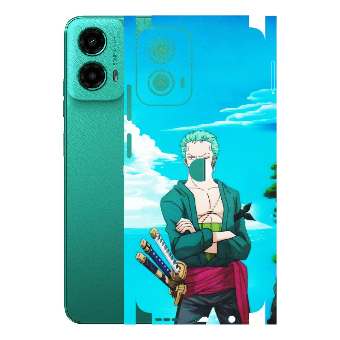 Motorola Phone Skins (All Models) - Cool Swordman Zoro Anime - Matte Finish (M-143) Motorola Moto G45 (5G)