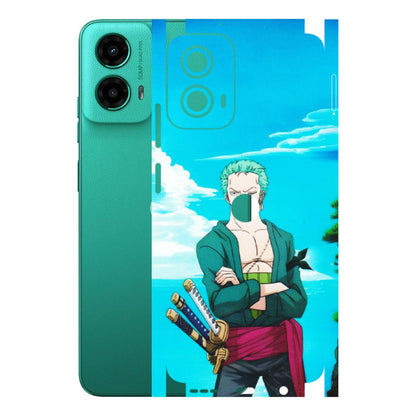 Motorola Phone Skins (All Models) - Cool Swordman Zoro Anime - Matte Finish (M-143) Motorola Moto G45 (5G)