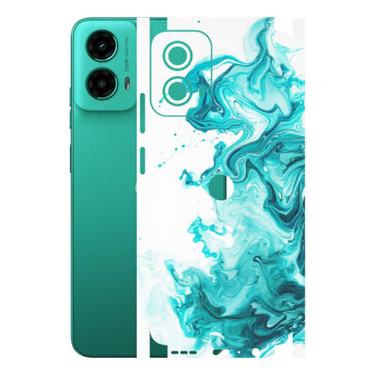 Motorola Phone Skins (All Models) - Sky Blue Abstract Colour - Matte Finish (M-146) Motorola Moto G45 (5G)