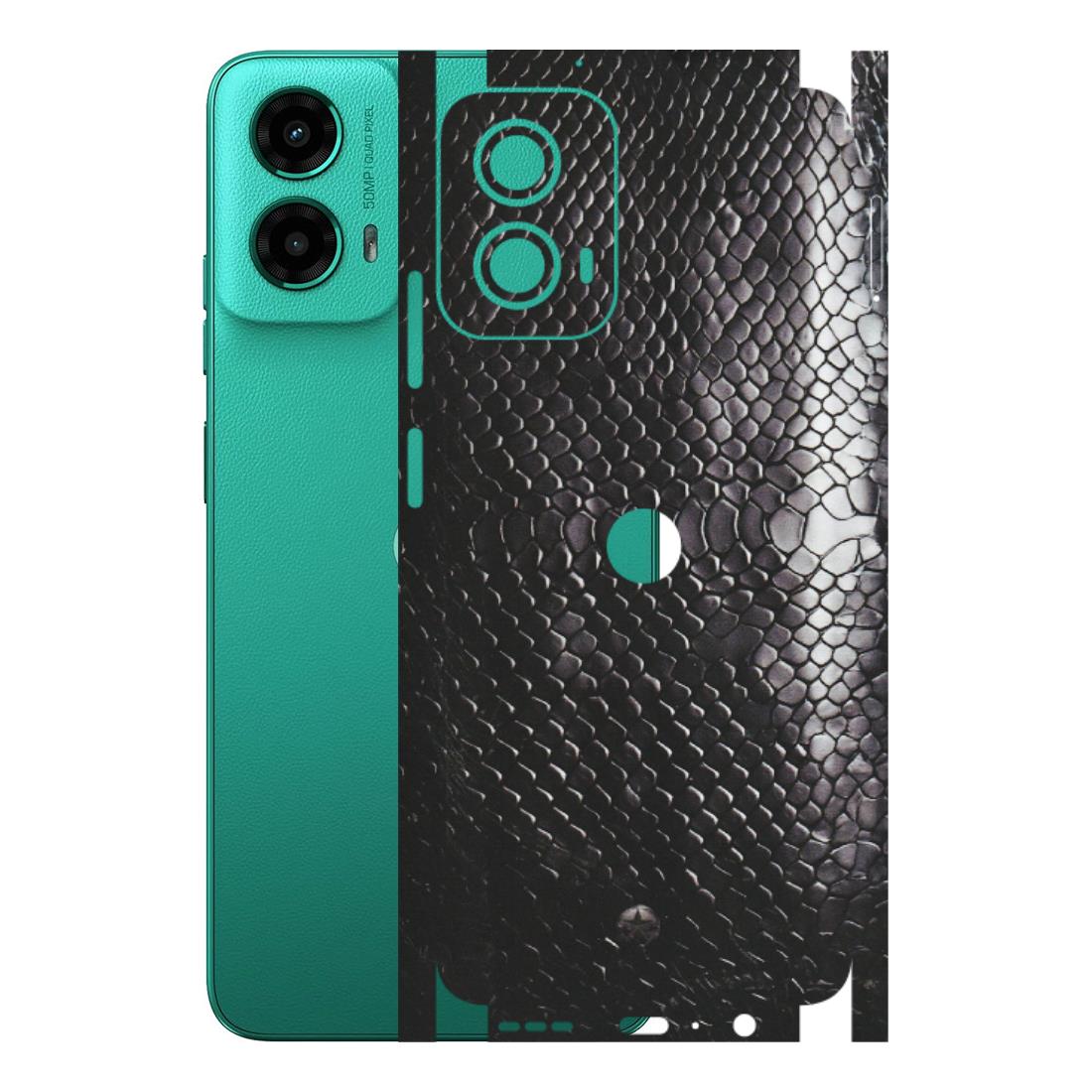 Motorola Phone Skins (All Models) - Black Snack Leather - Matte Finish (M-147) Motorola Moto G45 (5G)