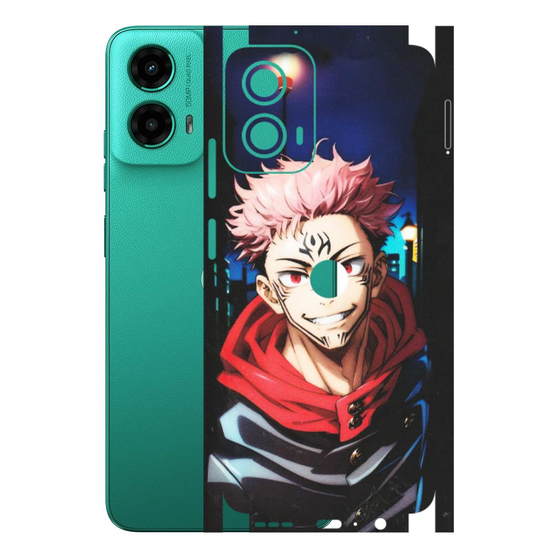 Motorola Phone Skins (All Models) - Yuji Itadori Funny Face Anime - Matte Finish (M-152) Motorola Moto G45 (5G)