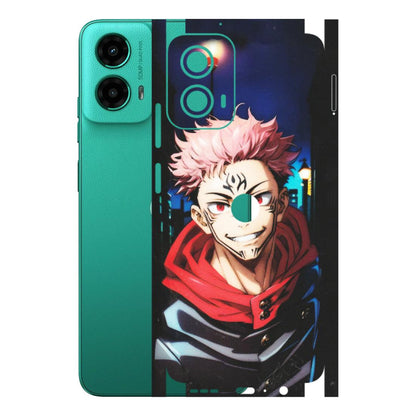 Motorola Phone Skins (All Models) - Yuji Itadori Funny Face Anime - Matte Finish (M-152) Motorola Moto G45 (5G)