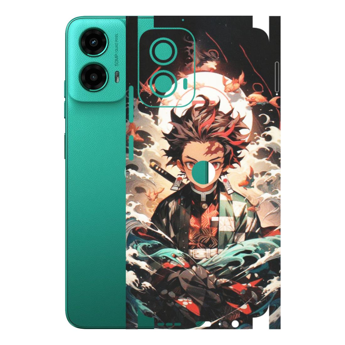 Motorola Phone Skins (All Models) - Tanjiro Demon Slayer Anime - Matte Finish (M-158) Motorola Moto G45 (5G)