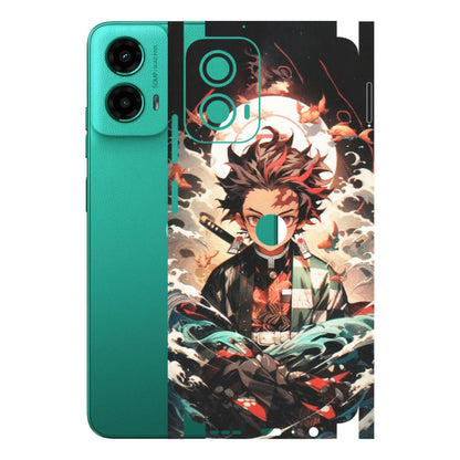 Motorola Phone Skins (All Models) - Tanjiro Demon Slayer Anime - Matte Finish (M-158) Motorola Moto G45 (5G)