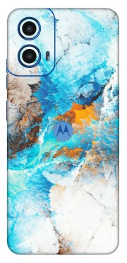 Motorola Phone Skins (All Models) - Blue Waves Abstract - Matte Finish (M-19) Motorola Moto G45 (5G)