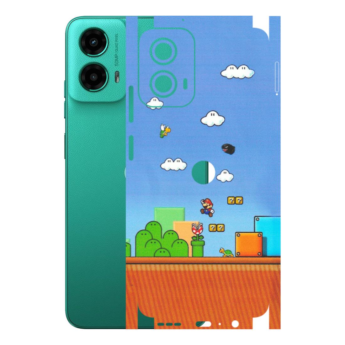 Motorola Phone Skins (All Models) - Mario Game Scene - Matte Finish (M-24) Motorola Moto G45 (5G)