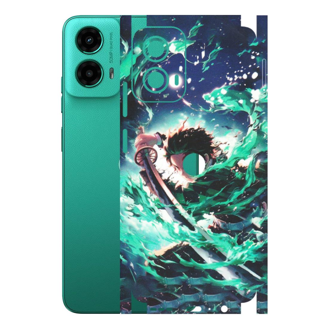 Motorola Phone Skins (All Models) - Sword Fighter Anime - Matte Finish (M-29) Motorola Moto G45 (5G)