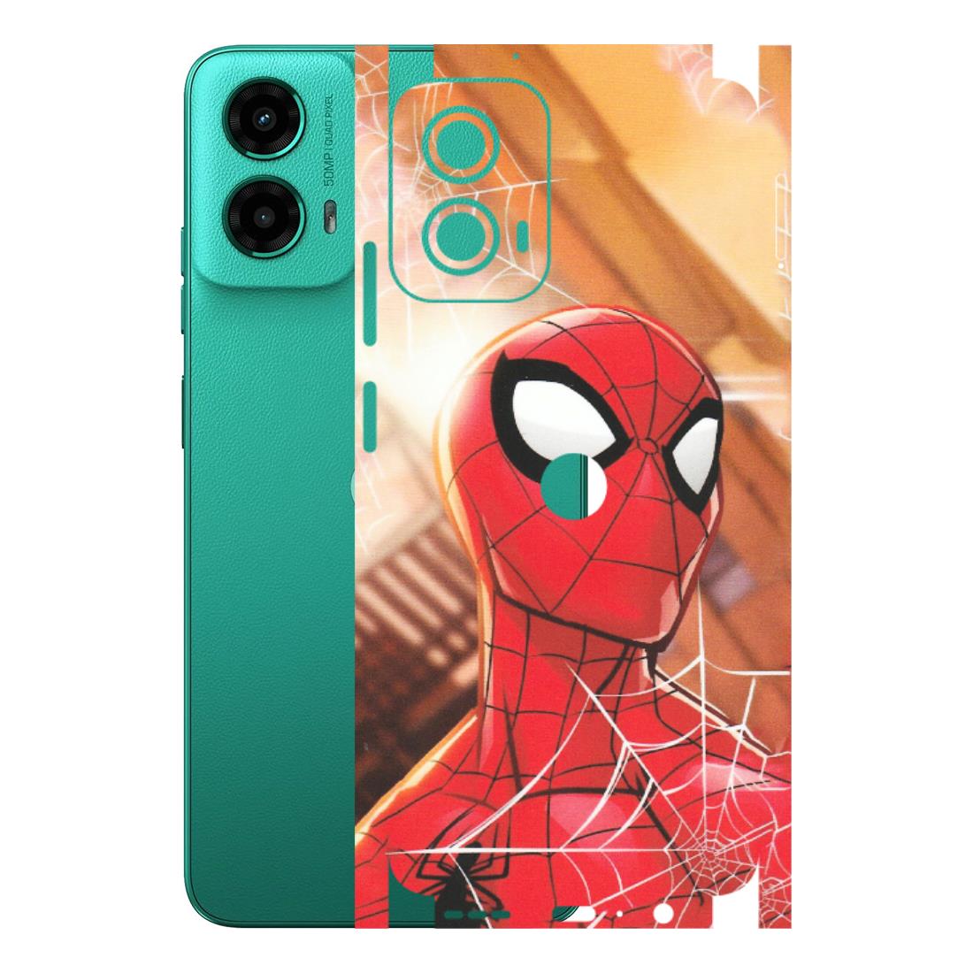 Motorola Phone Skins (All Models) - Spiderman Face New - Matte Finish (M-41) Motorola Moto G45 (5G)