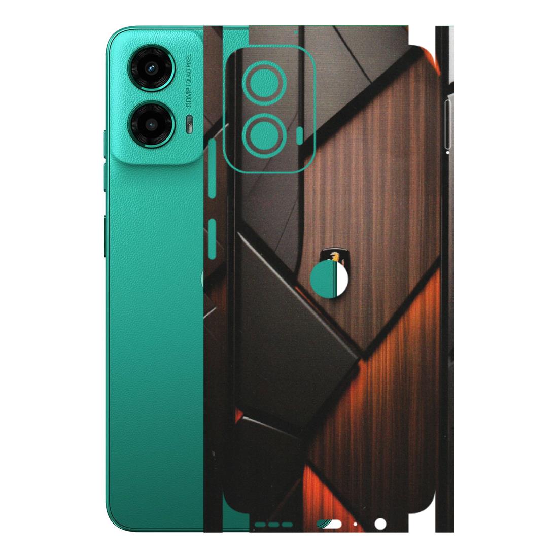 Motorola Phone Skins (All Models) - Lambo Beauty Wood Pattern Sober - Matte Finish (M-51) Motorola Moto G45 (5G)