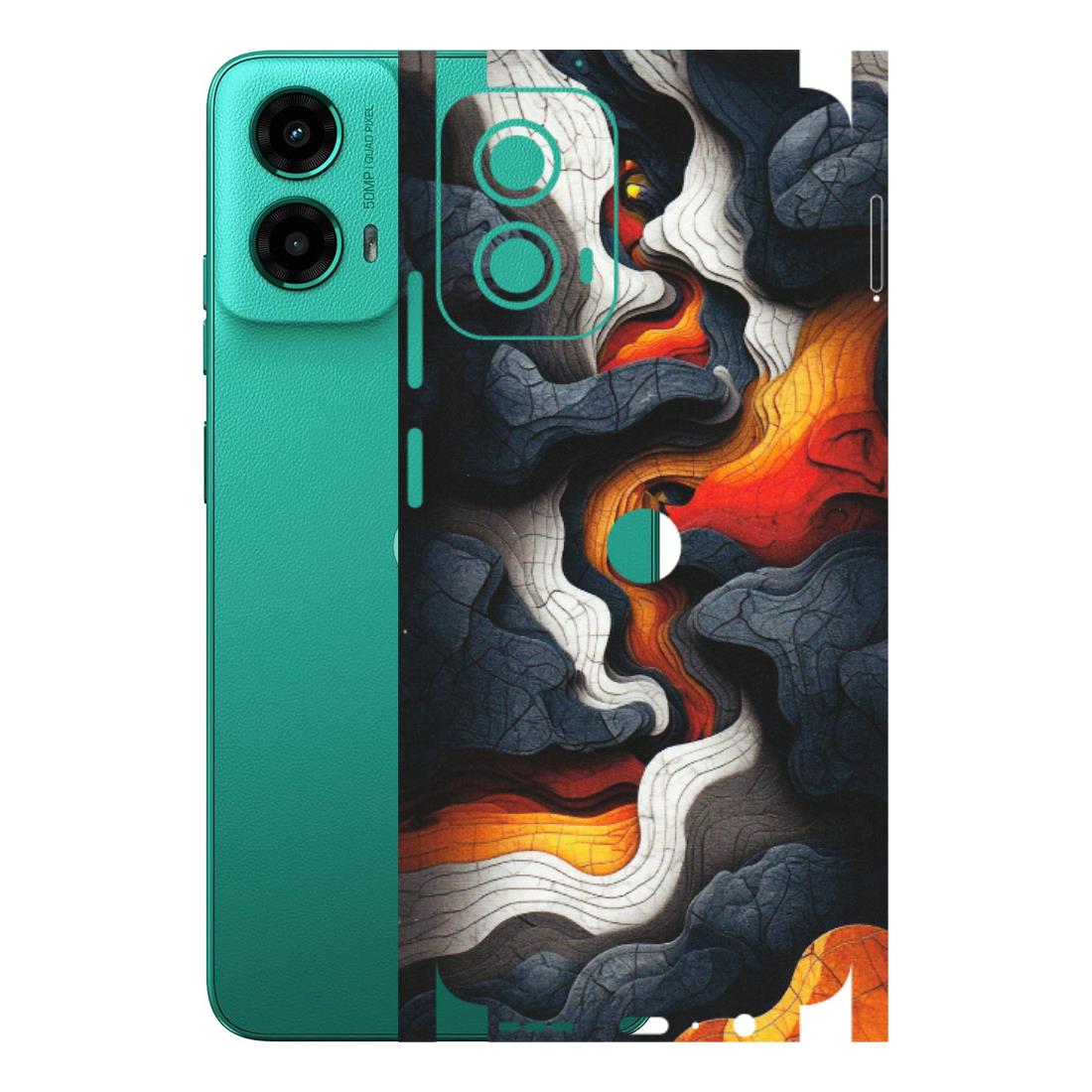 Motorola Phone Skins (All Models) - Abstract Volcanic Layers - Matte Finish (M-52) Motorola Moto G45 (5G)