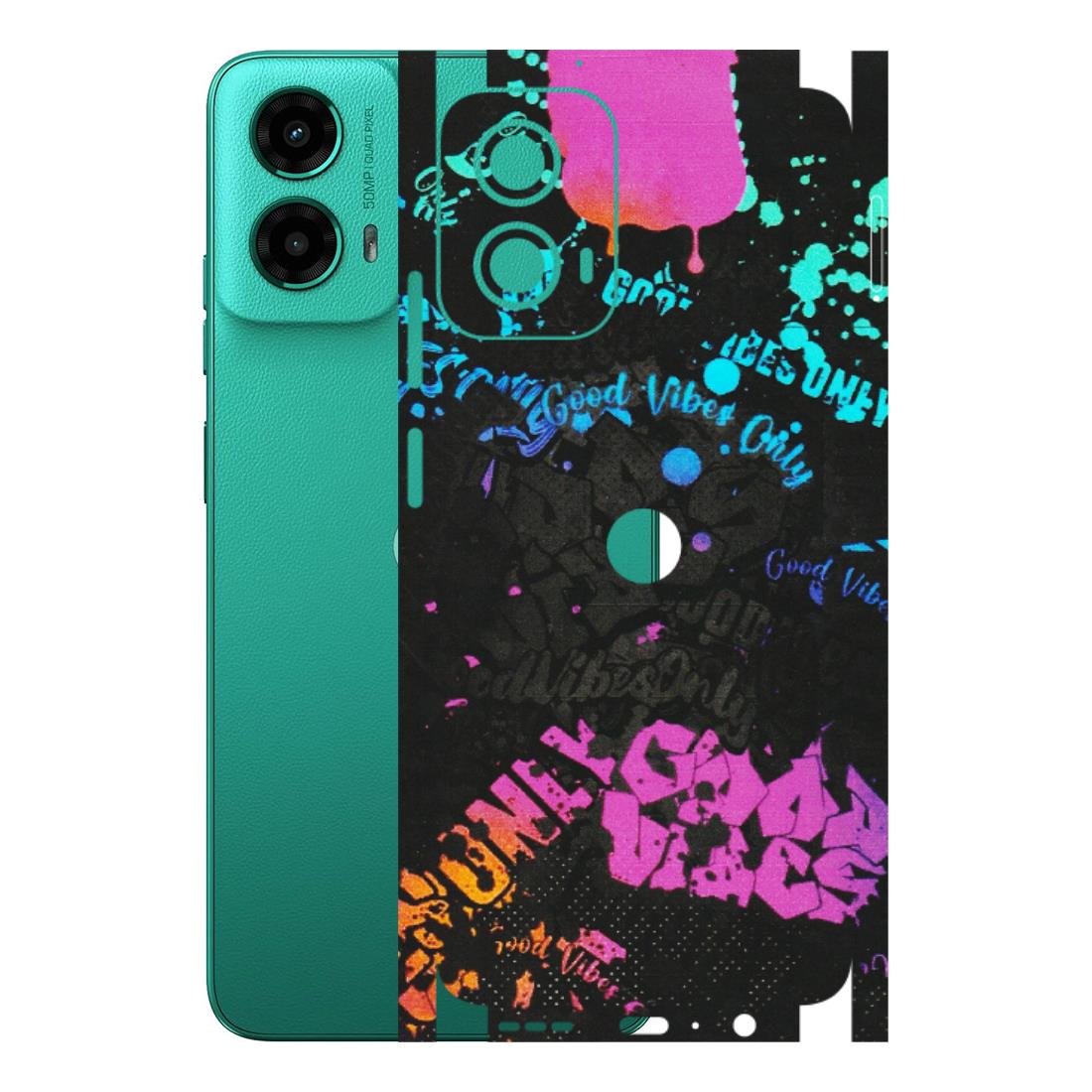 Motorola Phone Skins (All Models) - Majestic Black Vibes - Matte Finish (M-62) Motorola Moto G45 (5G)