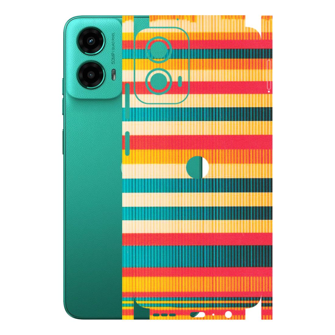 Motorola Phone Skins (All Models) - Colourful Stripes Soothing Effect - Matte Finish (M-86) Motorola Moto G45 (5G)
