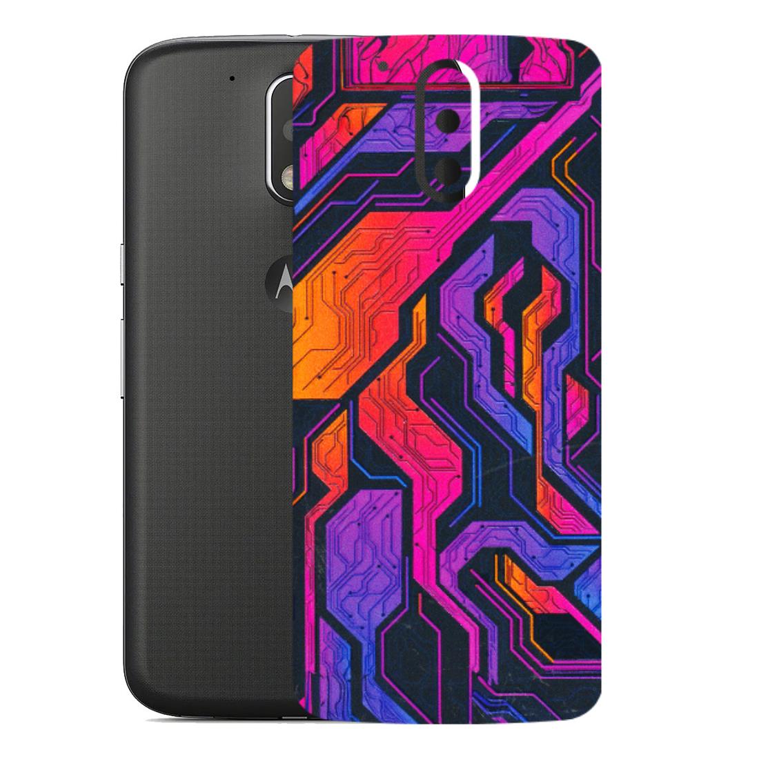 Motorola Phone Skins (All Models) - Tech Circuits Futuristic - 3D Embossed Finish (L-07) Motorola Moto G4