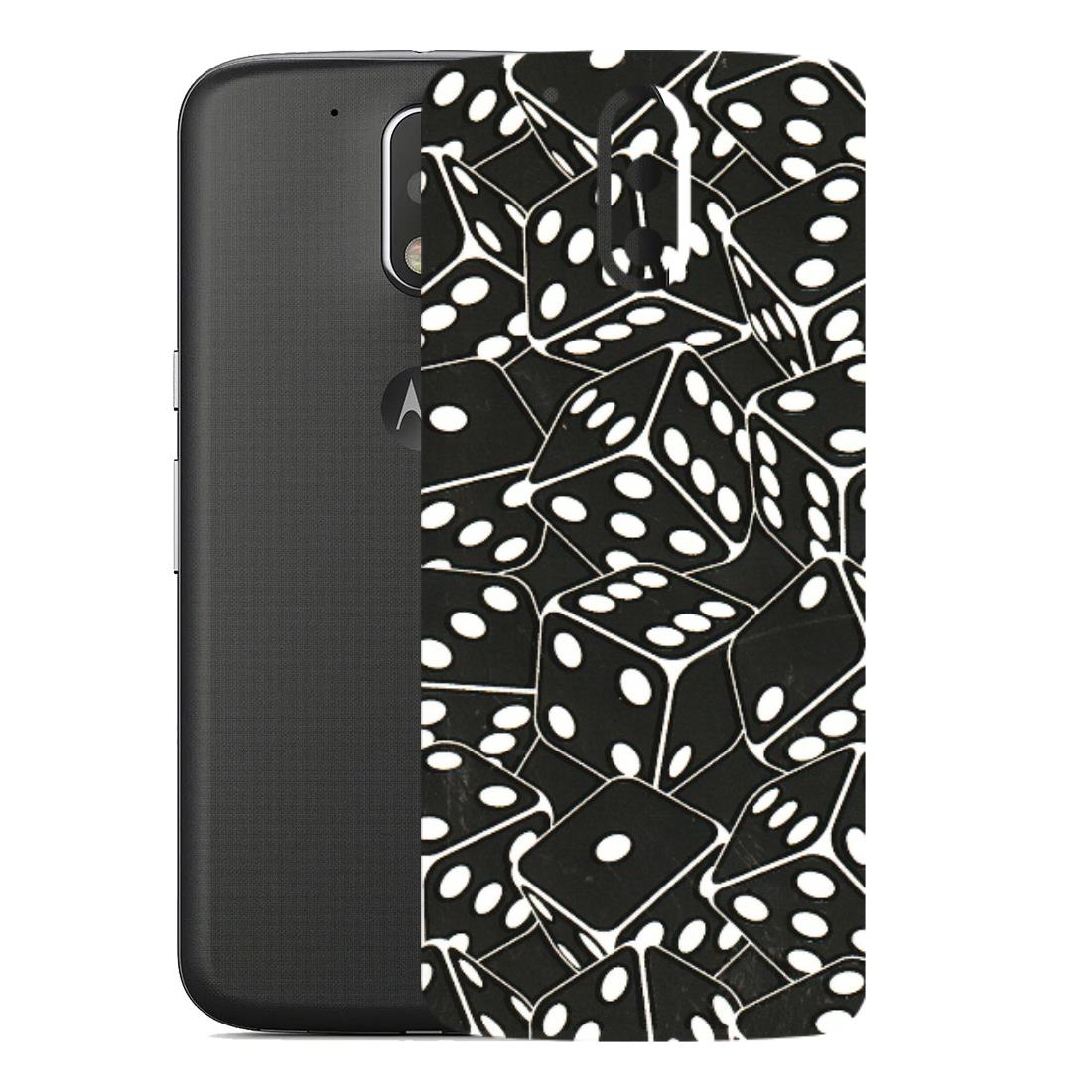 Motorola Phone Skins (All Models) - Big Black Dices - 3D Embossed Finish (L-106) Motorola Moto G4